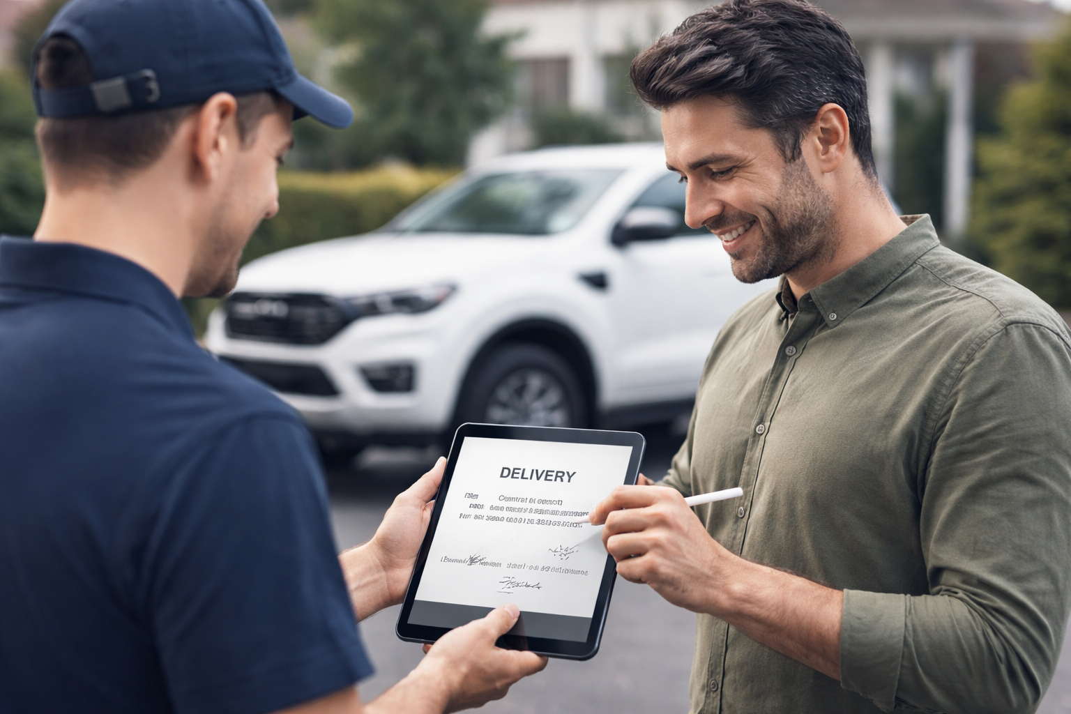 Vehicle purchase and delivery process